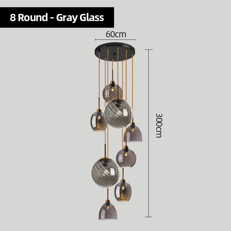 LON Venano - Modern Glass Chandelier Pendant Lights