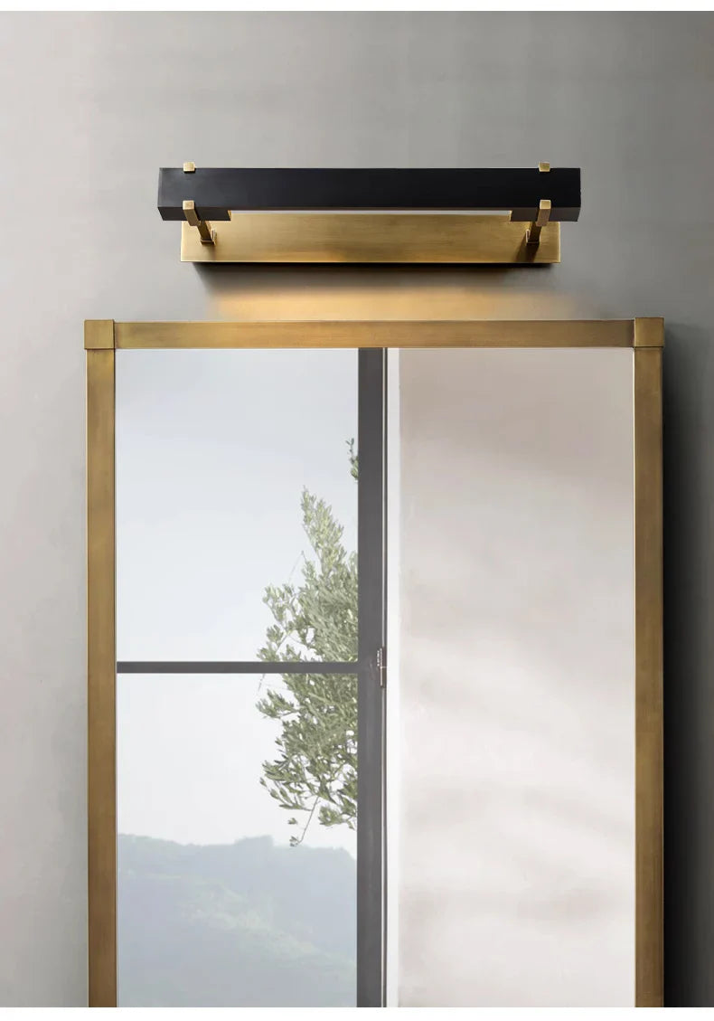 All Copper Mirror Headlights High-End Minimalist Retro Bathroom Lighting Fixtures