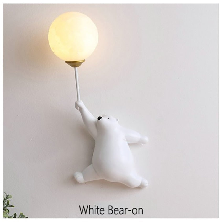Cartoon Bear Children Moon Lamp