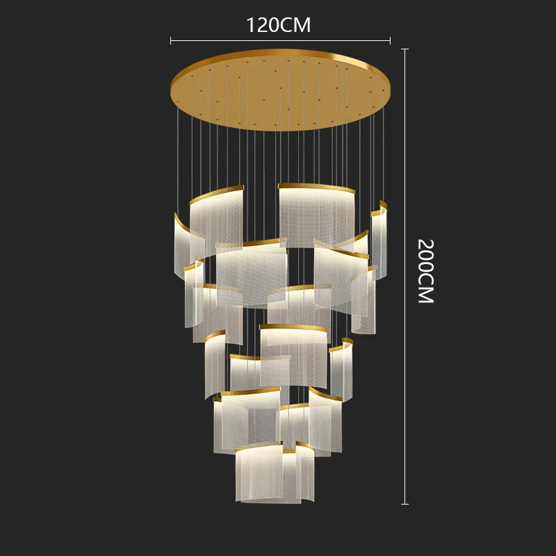 Karak Nordic home decor stair lamp hanging light chandelier