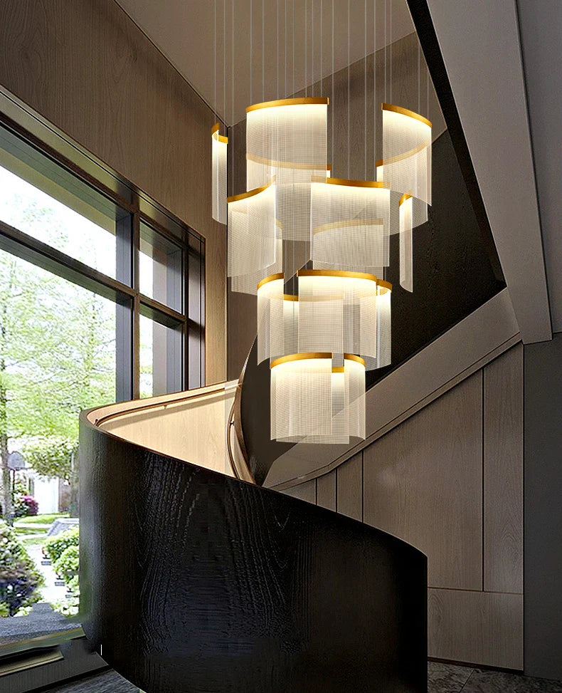 Karak Nordic home decor stair lamp hanging light chandelier
