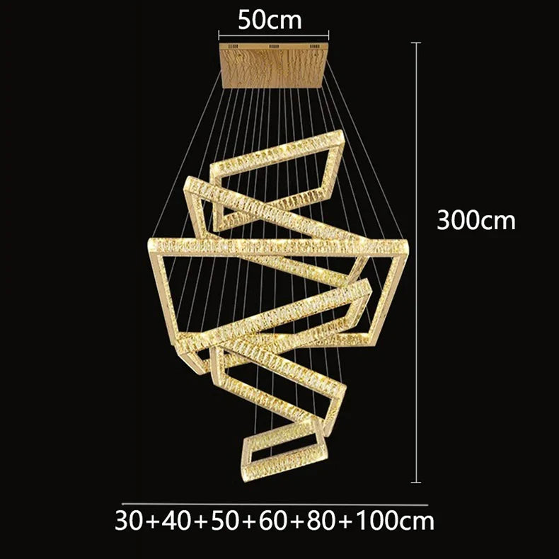 K9 Crystal Square Design Chandelier
