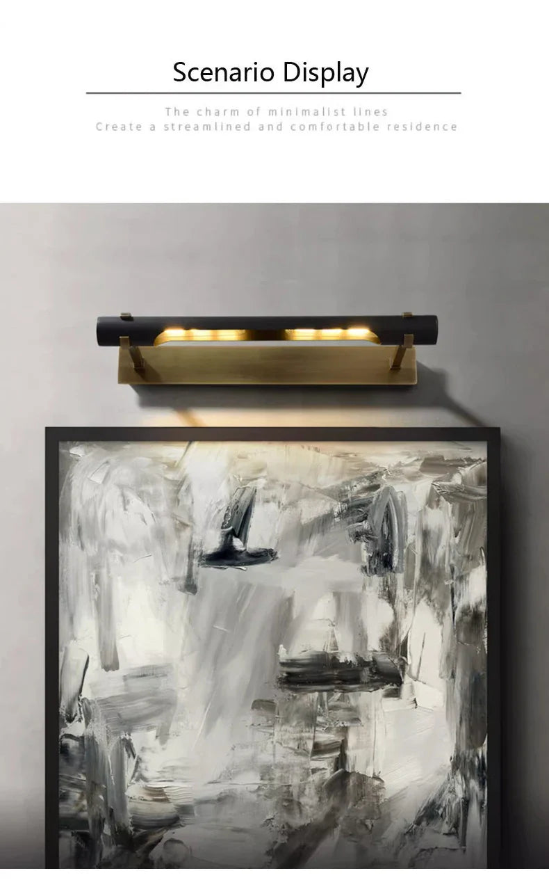 All Copper Mirror Headlights High-End Minimalist Retro Bathroom Lighting Fixtures