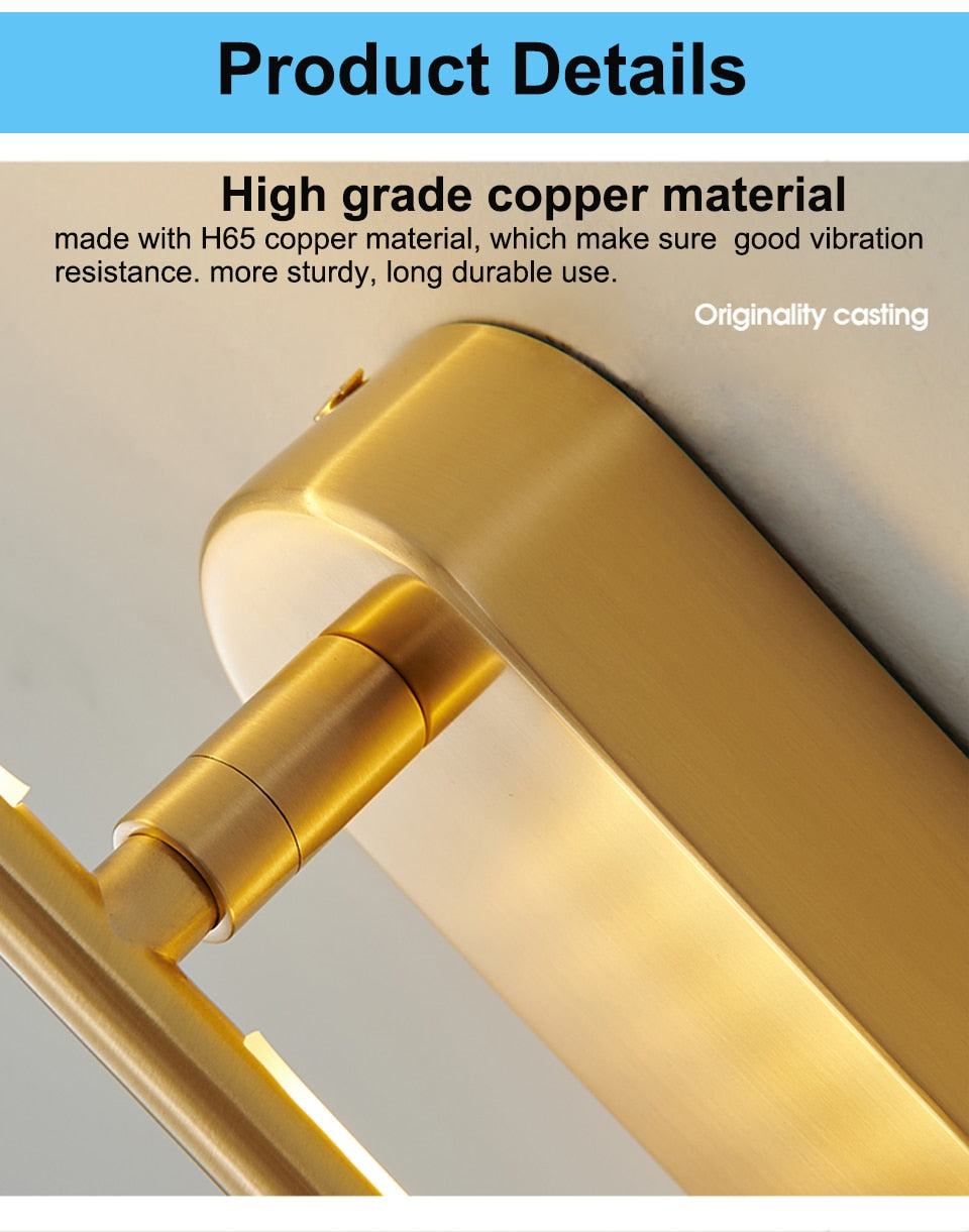 IIS Moment - Modern LED Indoor Wall Lights Copper Long Flush Mount