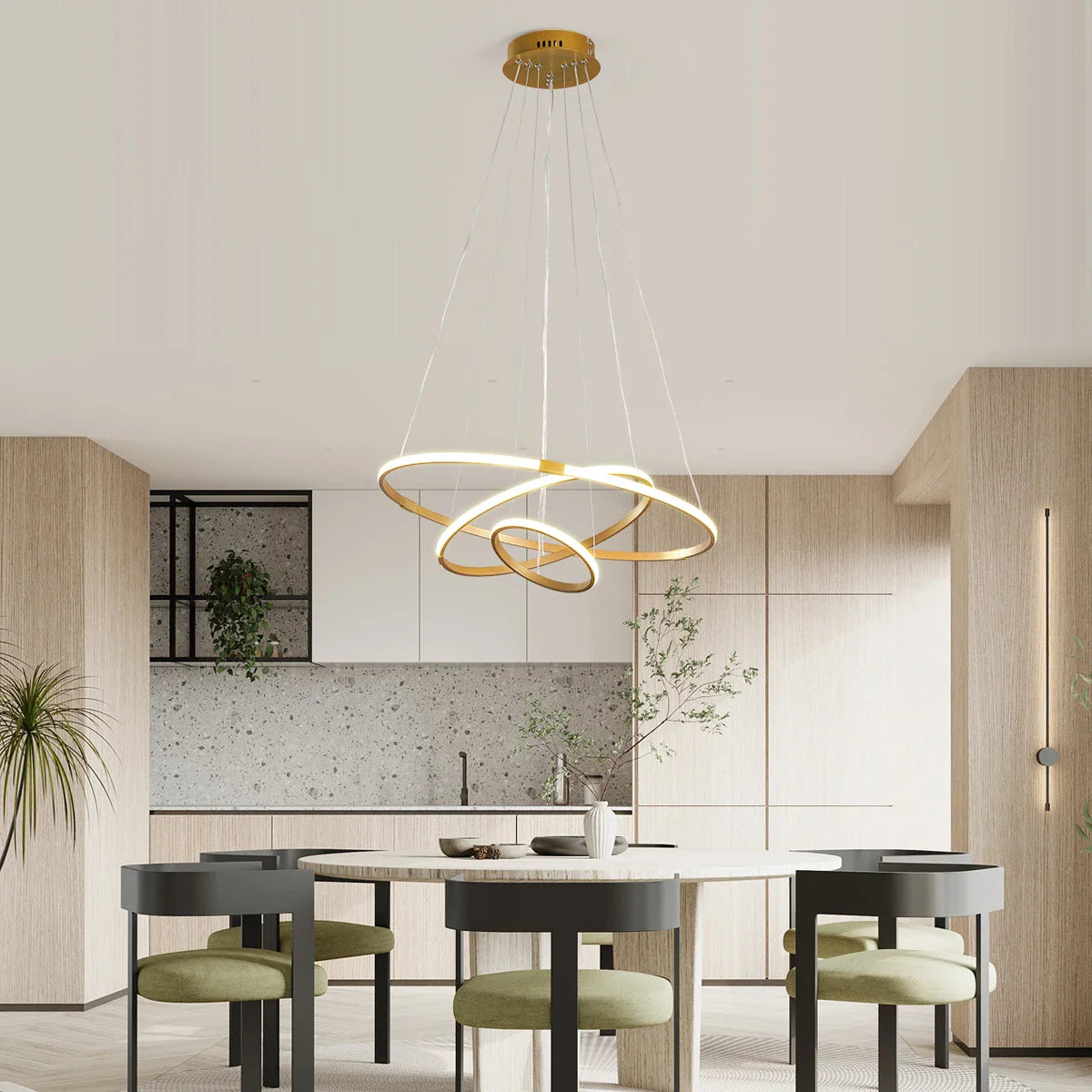 NEO Zessoz Modern Led Chandelier Light Balck/Grey/Golden Color Lamp