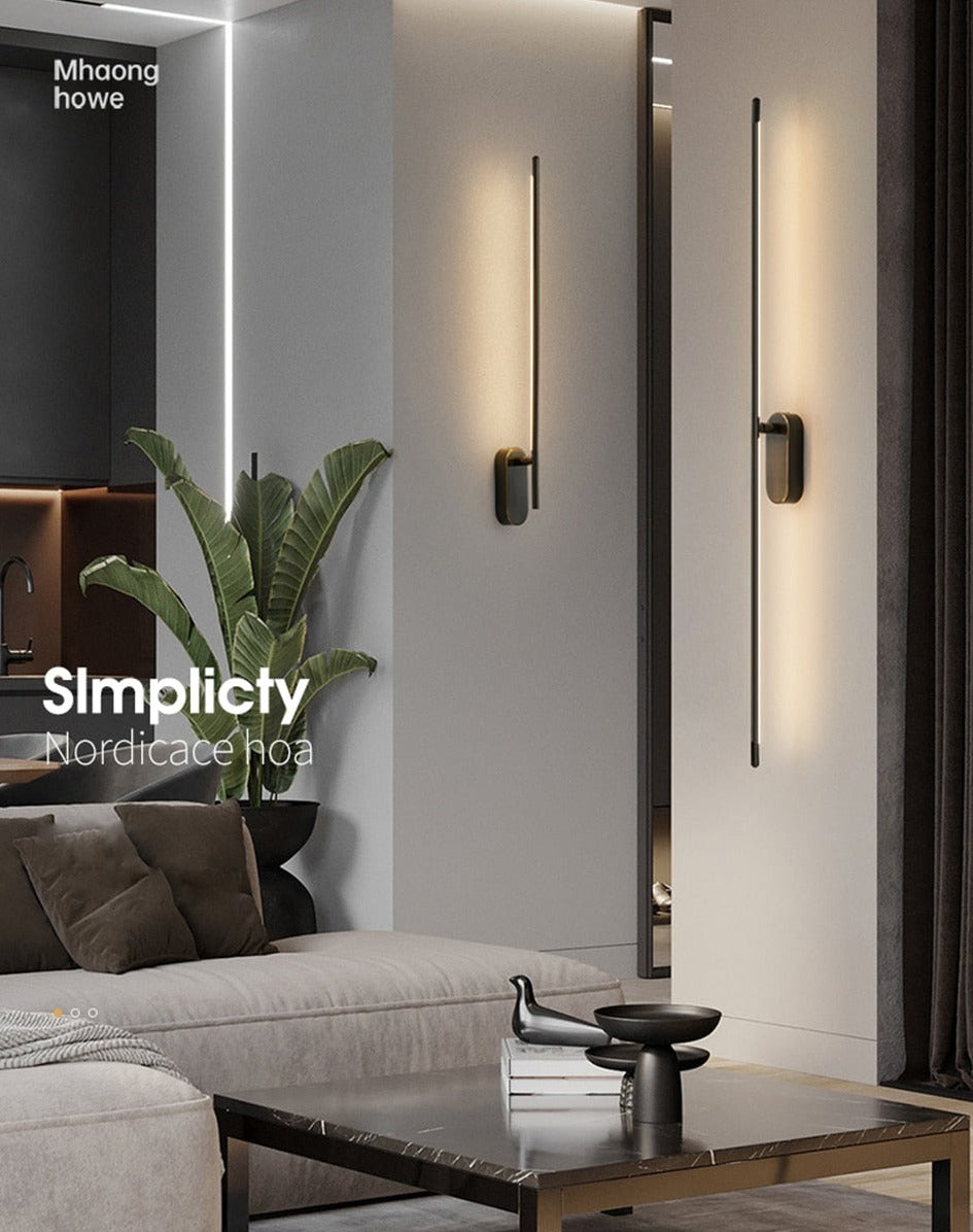 IIS Moment - Modern LED Indoor Wall Lights Copper Long Flush Mount