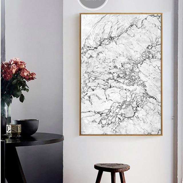 Abstract Gray Marble Vein Canvas Painting Poster Print Picture Wallpaper Living Room Home Wall Art Decoration Can Be Customized