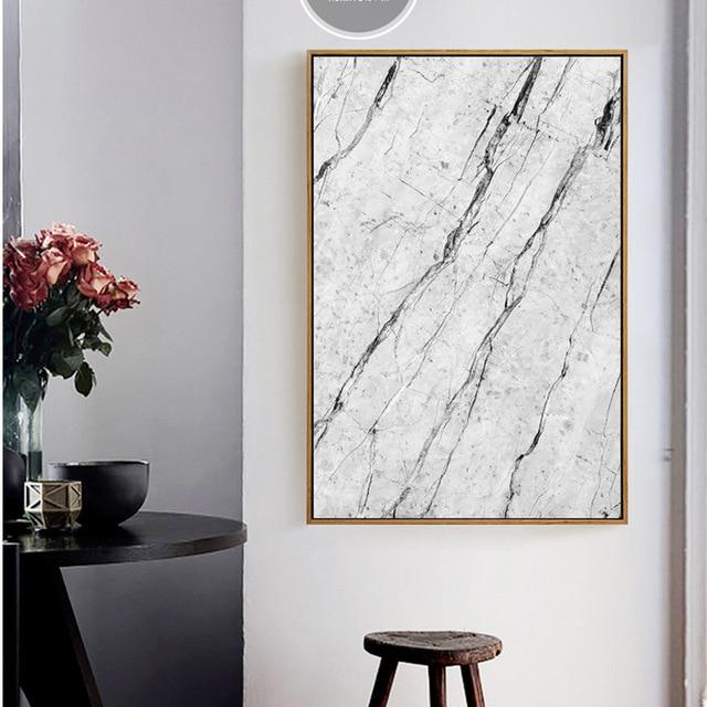 Abstract Gray Marble Vein Canvas Painting Poster Print Picture Wallpaper Living Room Home Wall Art Decoration Can Be Customized