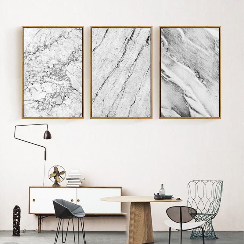 Abstract Gray Marble Vein Canvas Painting Poster Print Picture Wallpaper Living Room Home Wall Art Decoration Can Be Customized