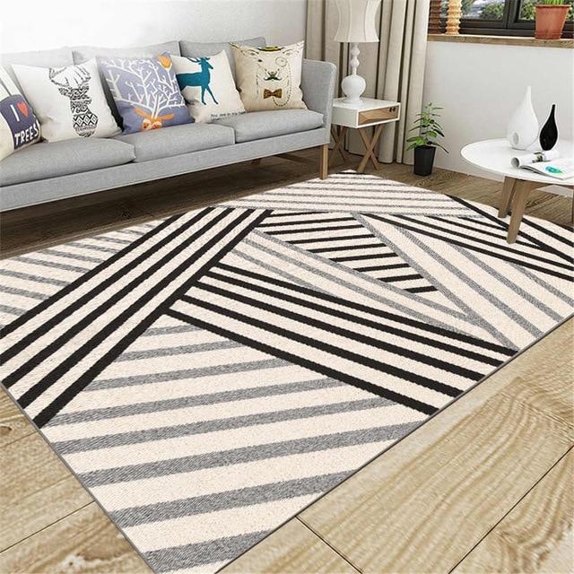 Anti-Slip Area Living Room Rug, Stripes