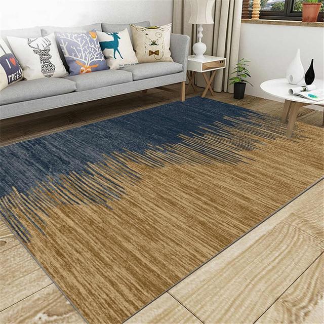 Anti-Slip Area Rug, Blue & Gold - Avenila Select