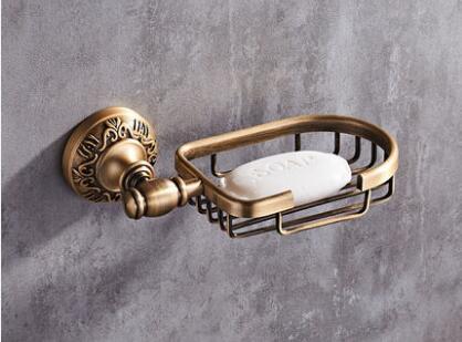 Antique Bronze Carved Bathroom Accessories Set Aluminum Bath Hardware Sets Towel Rack, Paper holder Toilet Brush Holder