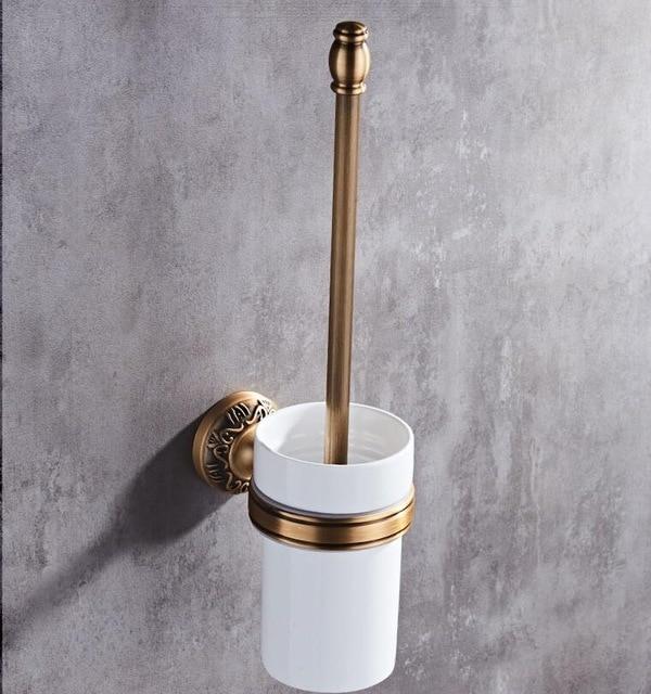 Antique Bronze Carved Bathroom Accessories Set Aluminum Bath Hardware Sets Towel Rack, Paper holder Toilet Brush Holder
