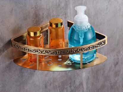 Antique Bronze Carved Bathroom Accessories Set Aluminum Bath Hardware Sets Towel Rack, Paper holder Toilet Brush Holder