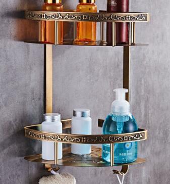 Antique Bronze Carved Bathroom Accessories Set Aluminum Bath Hardware Sets Towel Rack, Paper holder Toilet Brush Holder