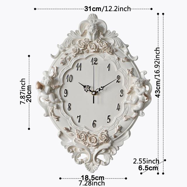 Antique Quartz Angel Wall Clock
