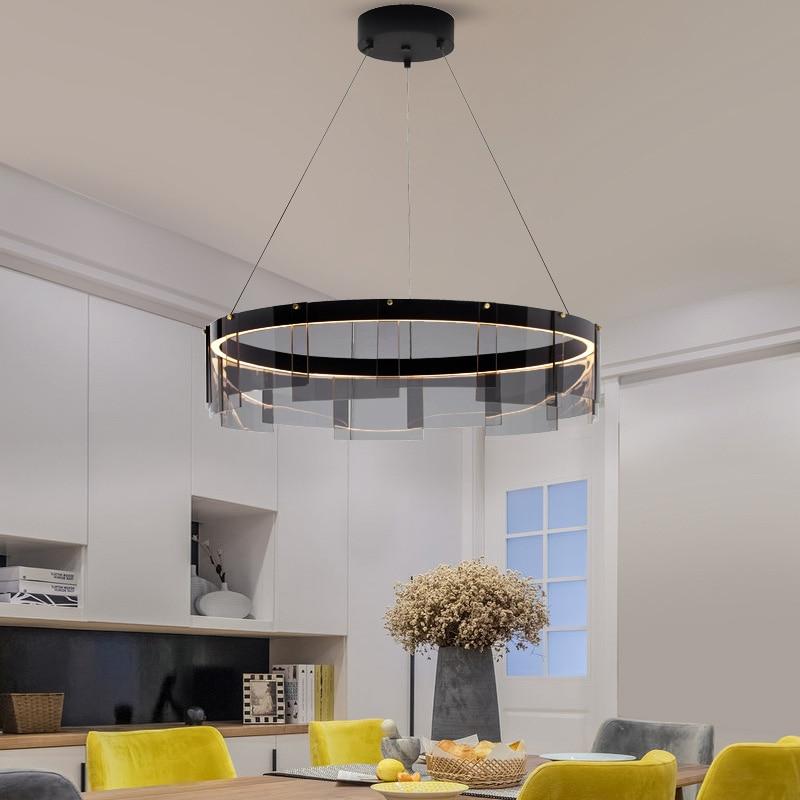 Avenila Black & Grey Metal Glass Luxury Chandelier