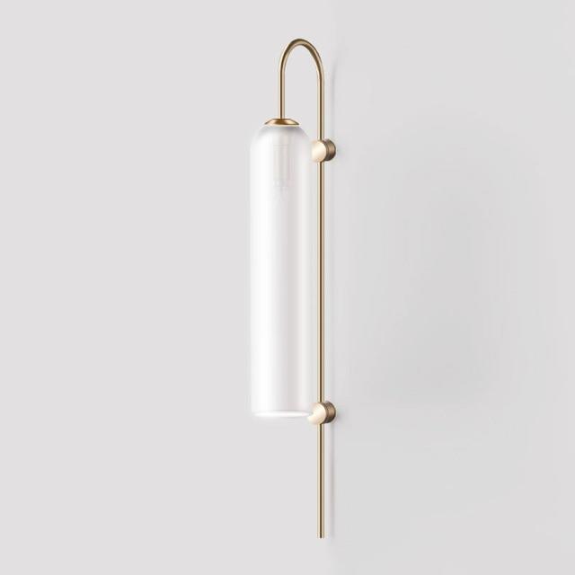 Avenila Creative Blue and White Glass Tube Wall Sconce Light