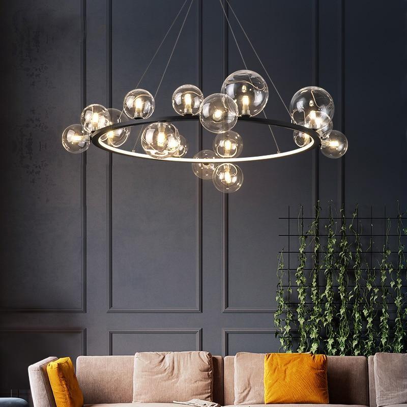 Avenila Living Room Hotel Luxury Circle Round Bubble Chandelier
