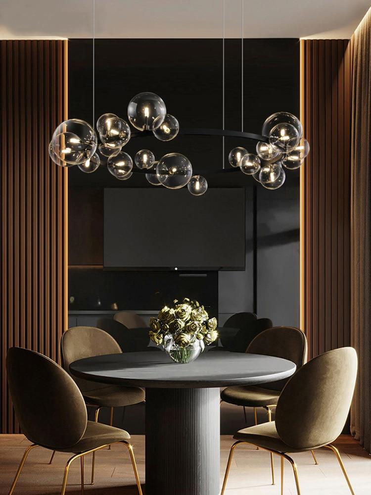Avenila Living Room Hotel Luxury Circle Round Bubble Chandelier