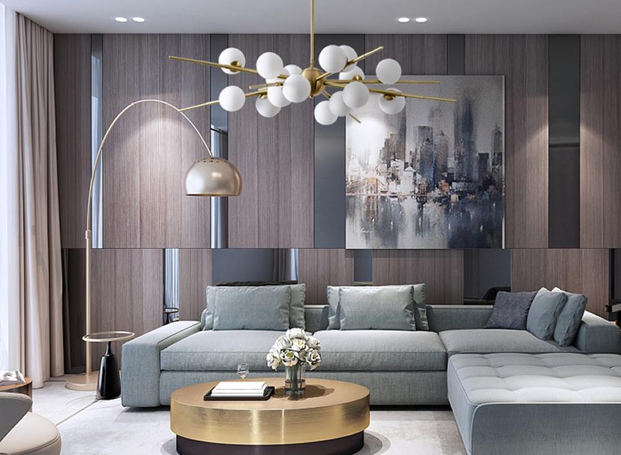 Avenila Modern LED Glass Ball Chandelier
