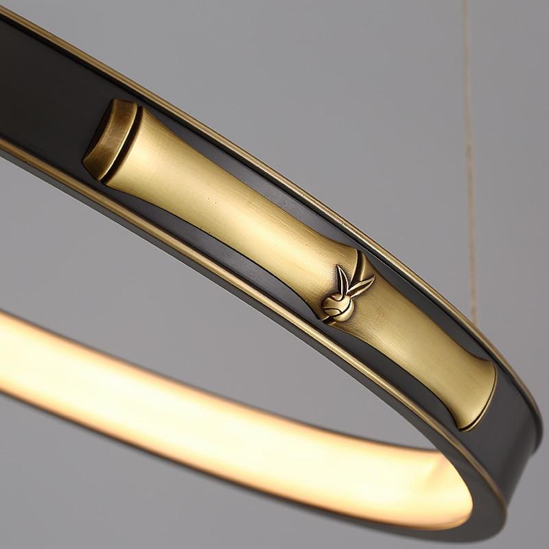 Avenila Round Circular Bamboo Luxury Adjustable Chandelier