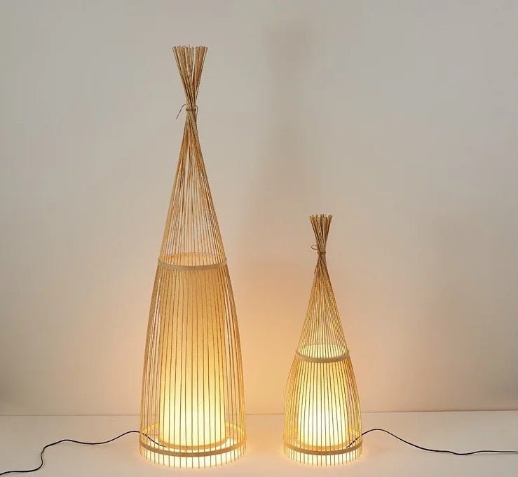 Bamboo Tapered Floor Lamp