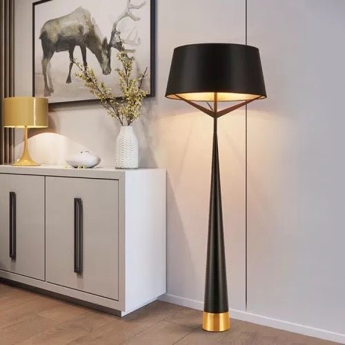 Black with gold floor lamp 11990