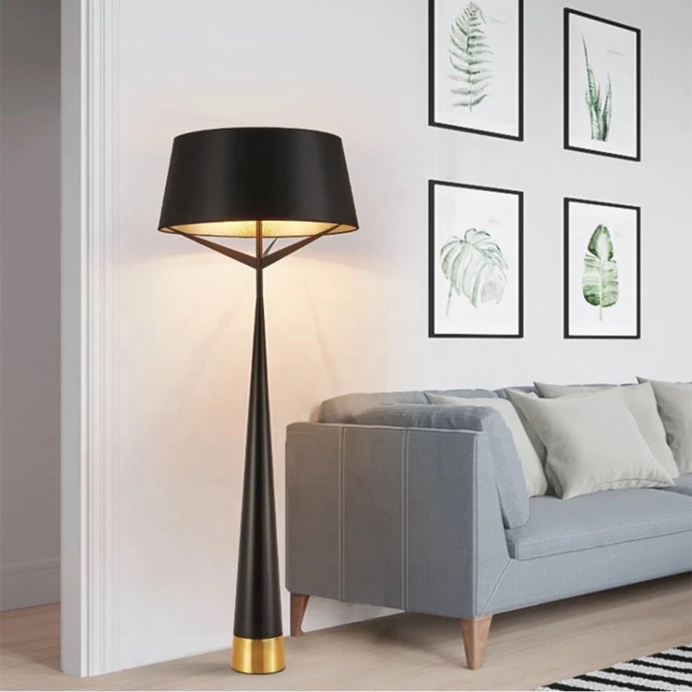 Black with gold floor lamp 11990