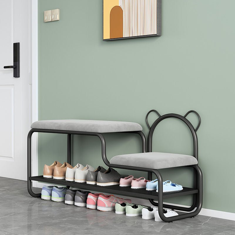 Bunor footstool with shoes shelf