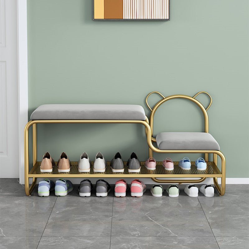 Bunor footstool with shoes shelf