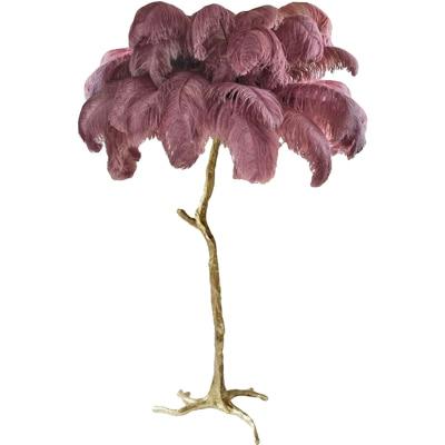 Dr. Feathers Designer Modern Luxury Feather Floor Lamp