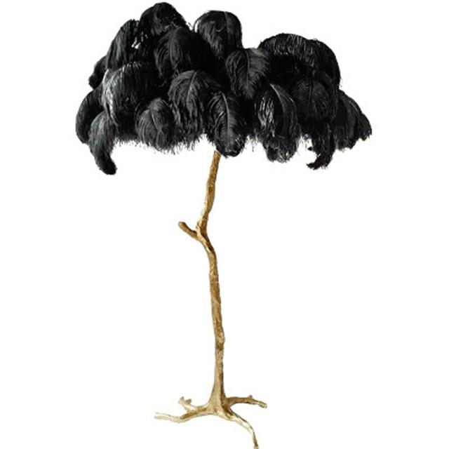 Dr. Feathers Designer Modern Luxury Feather Floor Lamp
