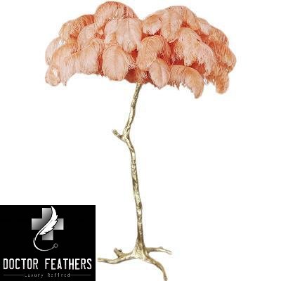 Dr. Feathers Designer Modern Luxury Feather Floor Lamp