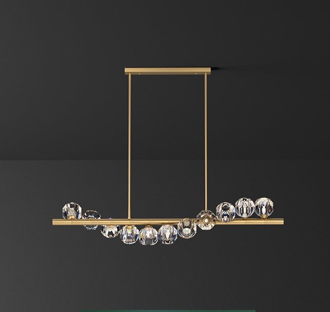 Diamond line dining chandelier
