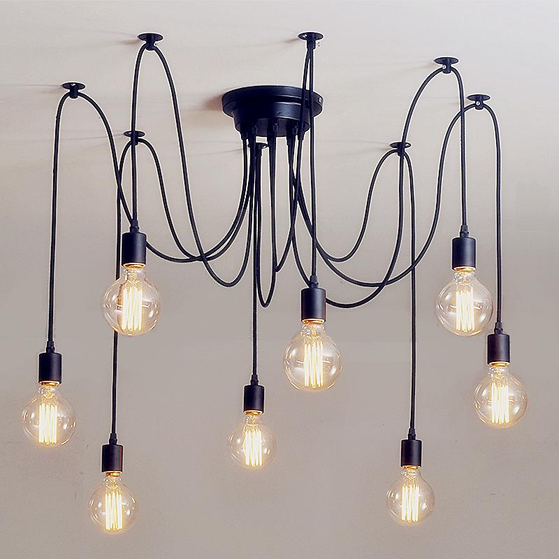 DIY Hanging Spider Chandelier Lamp
