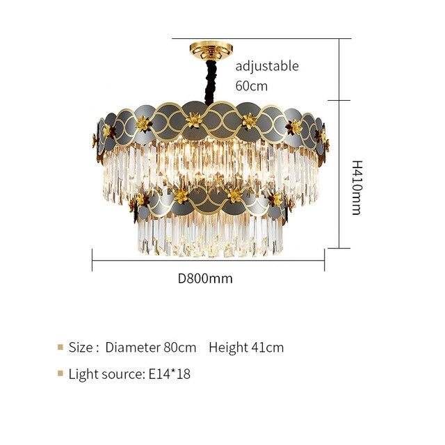 Double Layer Luxury LED Crystal Flower Icicle Chandelier
