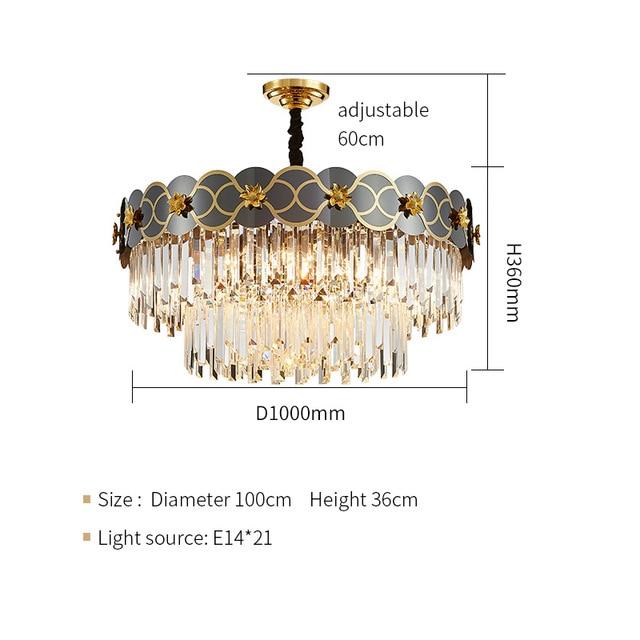 Double Layer Luxury LED Crystal Flower Icicle Chandelier