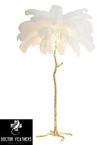 Dr. Feathers Designer Modern Luxury Feather Floor Lamp