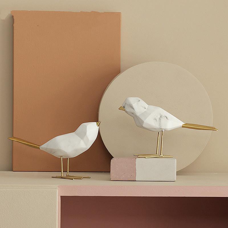 Marble Bird Figurines - Nordic Side - bird, figurines, marble