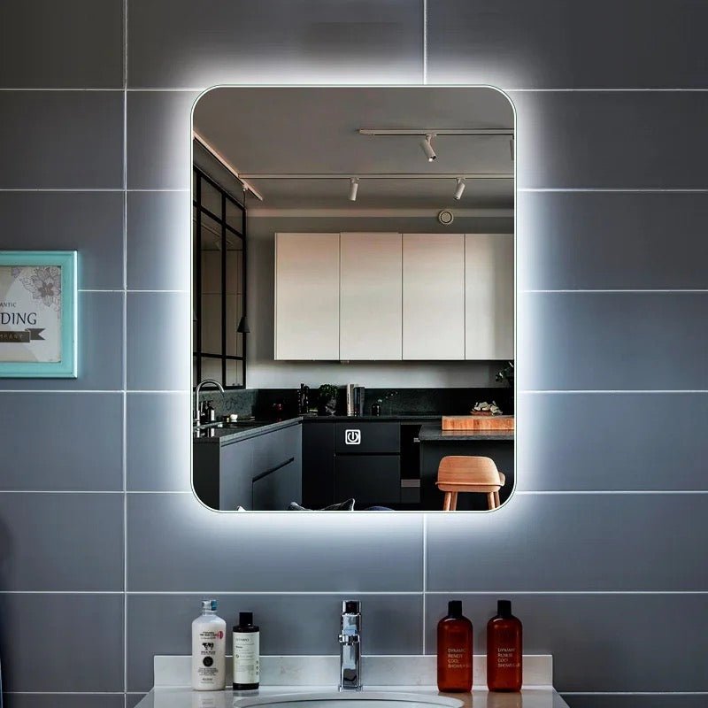 Frameless Rectangle backlit Wall mirror
