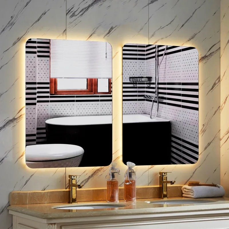 Frameless Rectangle backlit Wall mirror