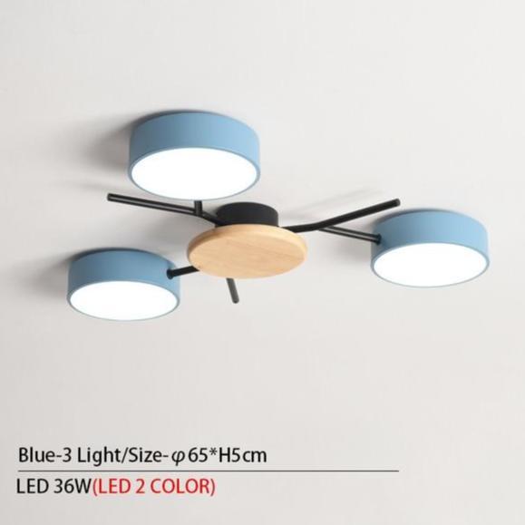 Grey Modern LED Chandelier With Round Gray Metal Lampshades For Living Room