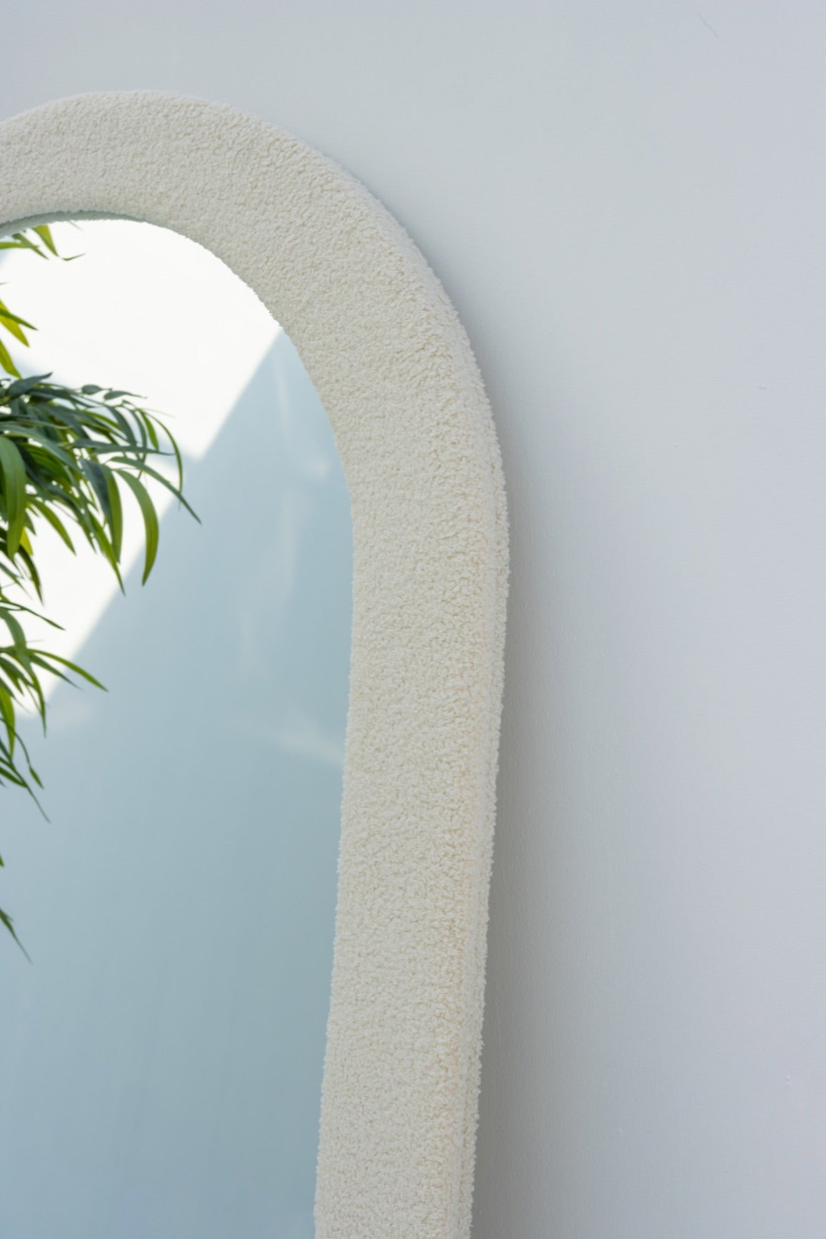 HALFY Fabric frame arch mirror