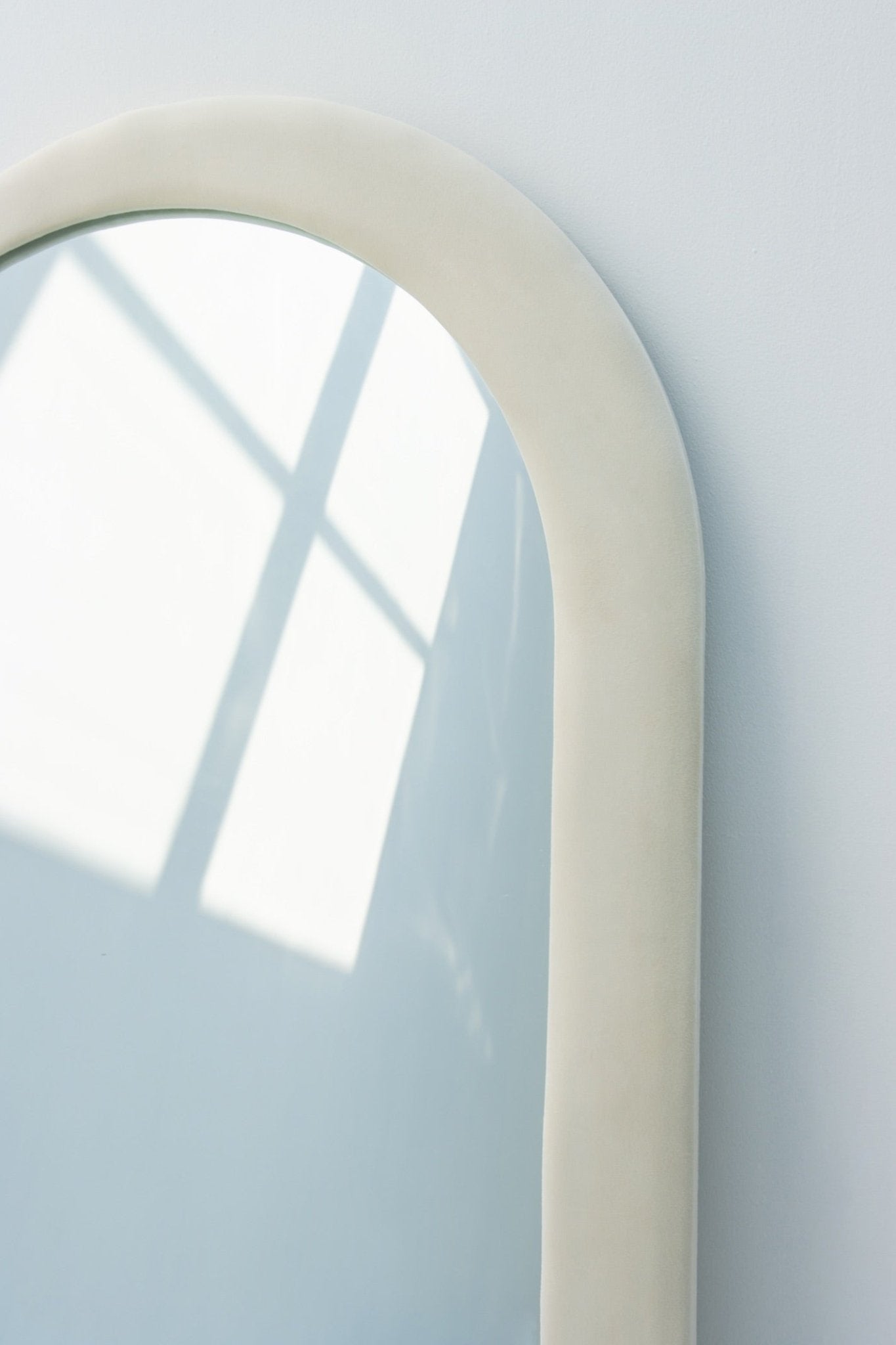 HALFY Fabric frame arch mirror