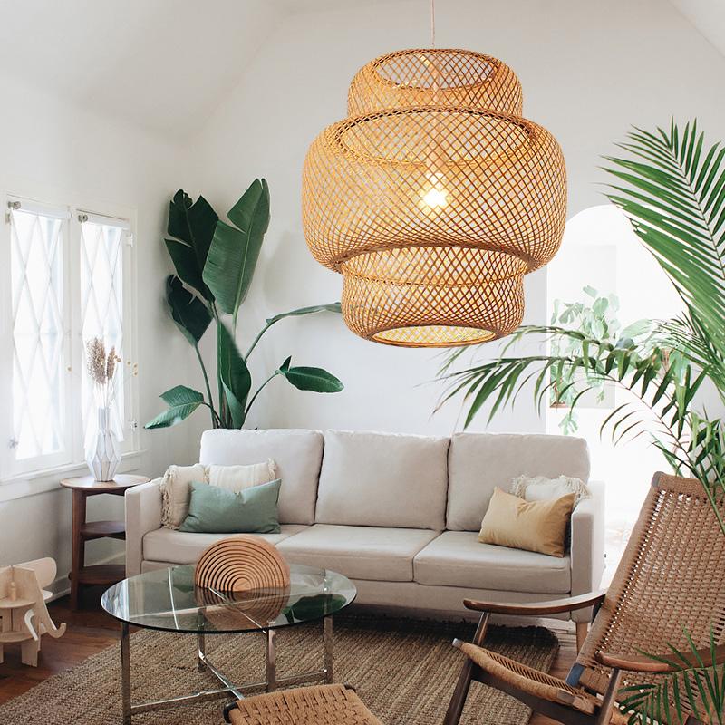 Handmade Bamboo Woven Pendant Light