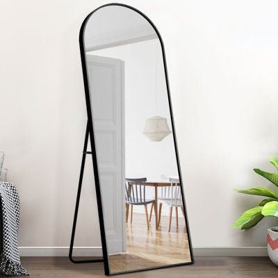 Arch Aluminum Frame Mirror with Floor Stand and Wall Hunger size 150x60cm
