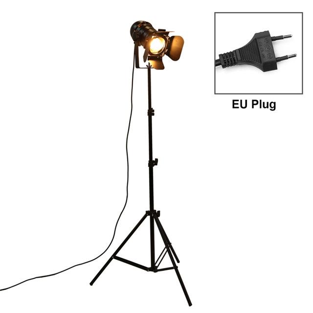 Industrial Bar Creative Studio Retro Tripod Black Floor Lamp