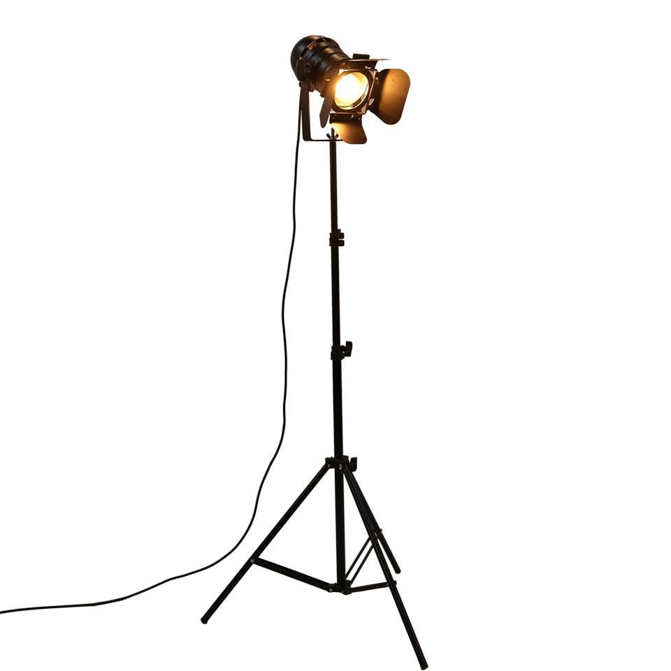 Industrial Bar Creative Studio Retro Tripod Black Floor Lamp