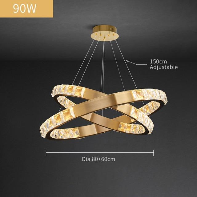 Inside Outside Luxury Gold & Black Multi-Ring Chandelier